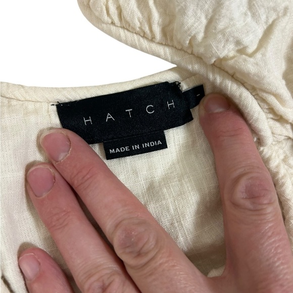 Hatch Maternity Lola Babydoll Ivory Mini Dress Baby Shower Party Boho Size S (1) - Picture 9 of 13